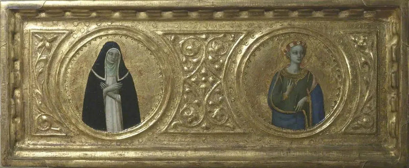 Sainte Catherine de Sienne og Sainte Cécile (prædelle, venstre panel) - Fra Angelico