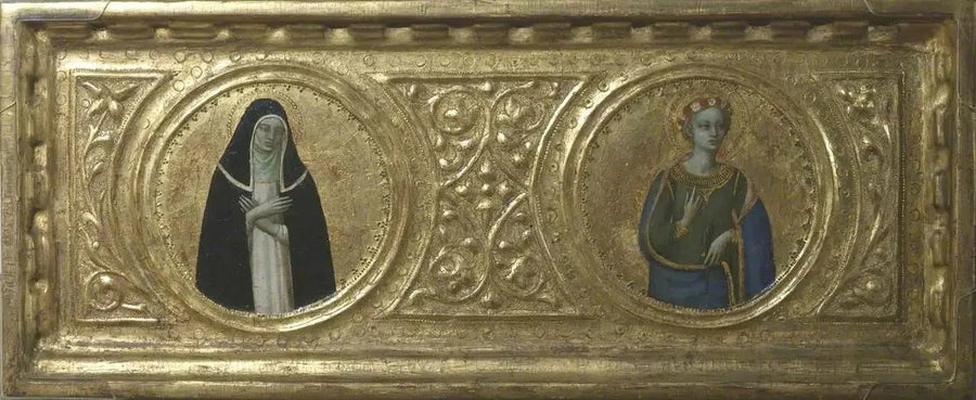 Sainte Catherine de Sienne og Sainte Cécile (prædelle, venstre panel) - Fra Angelico