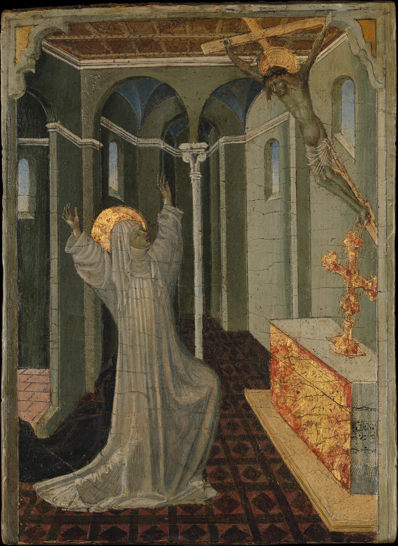 Sainte Catherine de Sienne modtager stigmata - Giovanni di Paolo