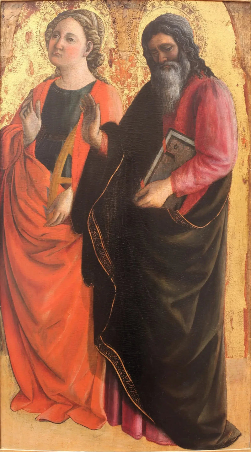 Sainte Catherine og en hellig evangelist - Fra Filippo Lippi