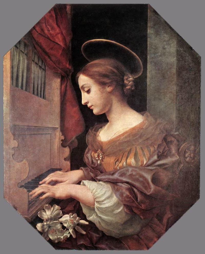 Sankt Cæcilia ved orglet. - Carlo Dolci