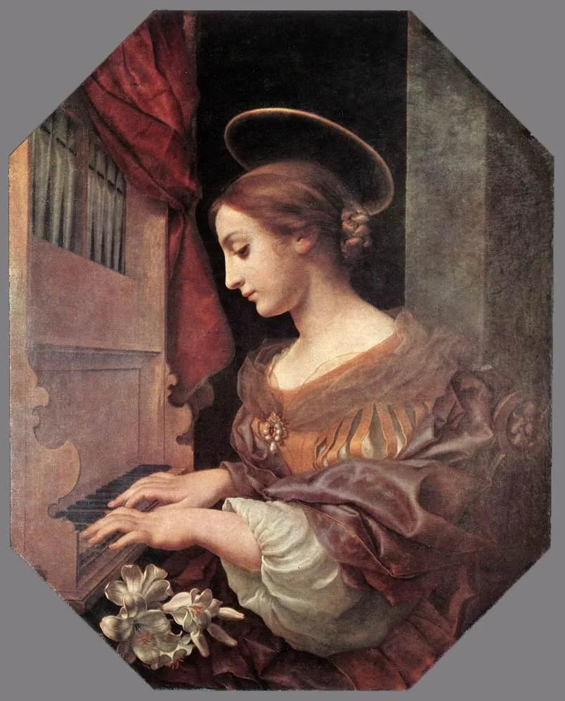 Sankt Cæcilia ved orglet. - Carlo Dolci