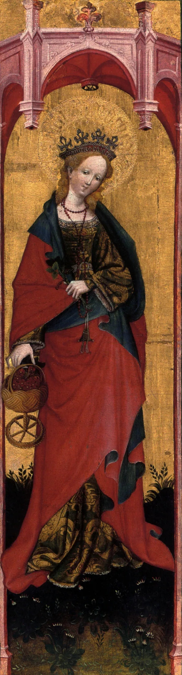 Sainte Dorothée af kirken Sainte-Walburge i Soest, en fløj af et tabernakel - Conrad von Soest