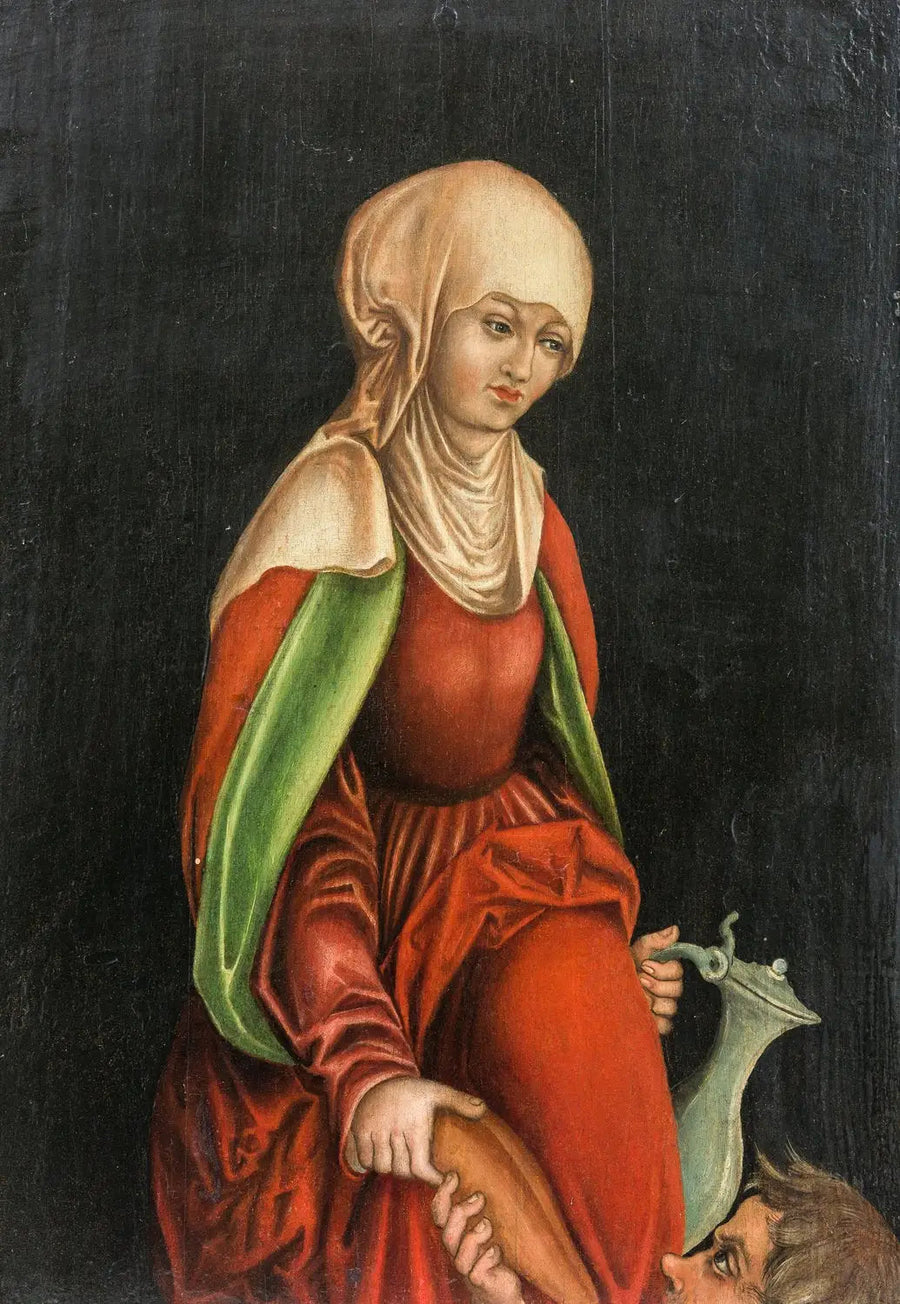 Sainte Elisabeth af Thüringen giver brød og vand til en tigger - Lucas Cranach den Ældre
