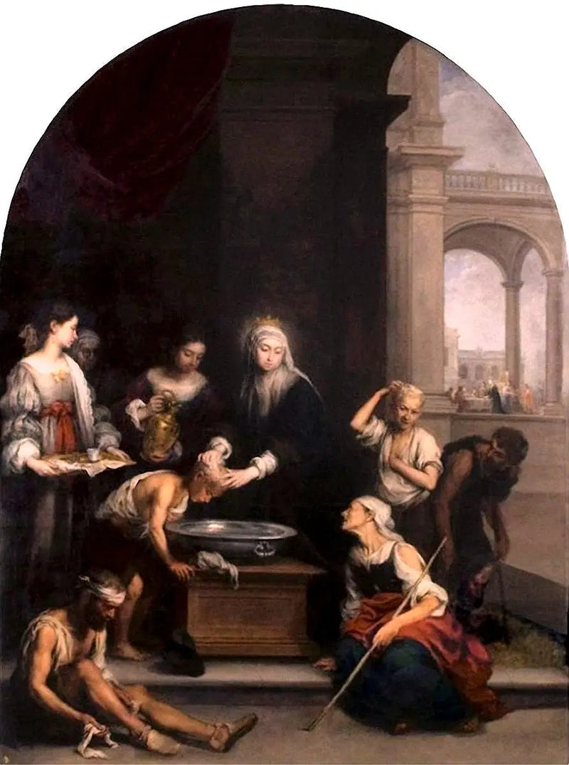 Sainte Elisabeth pleje de de hårdt ramte - Bartolomé Esteban Murillo