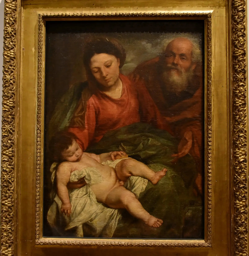 Den Hellige Familie med den sovende Barn - Antoine van Dyck