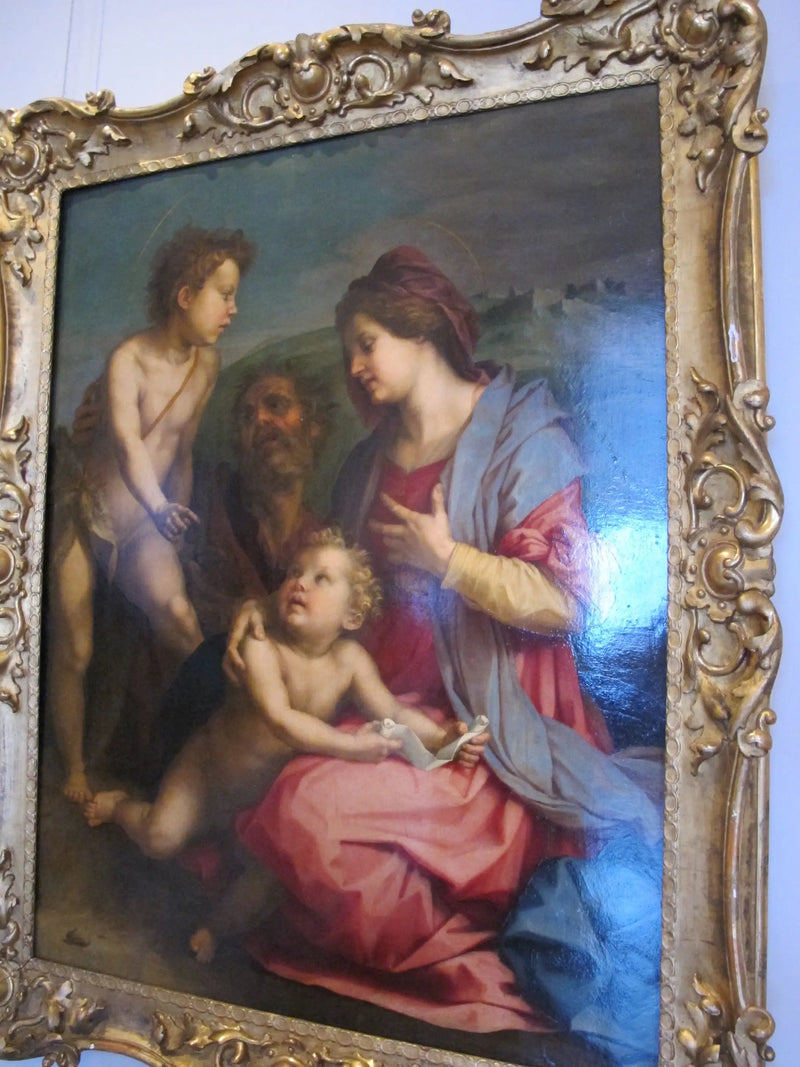 Hellig Familie med Sankt Johannes Døberen - Andrea del Sarto
