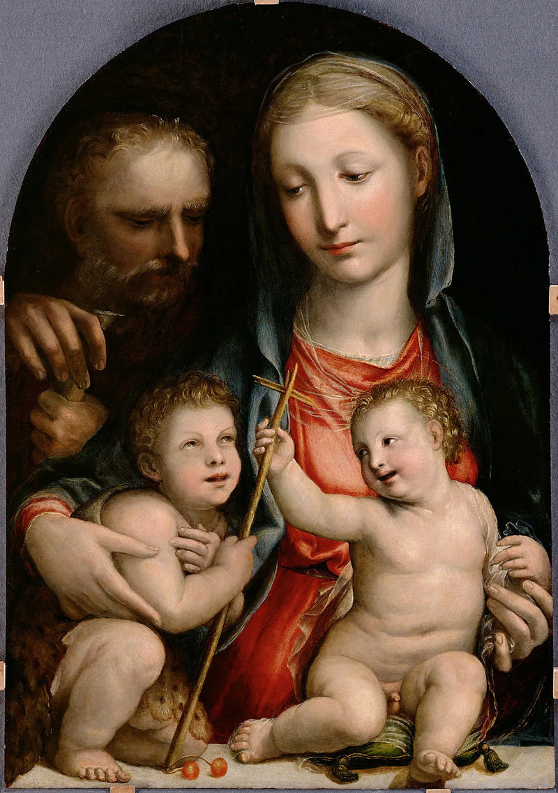 Hellig Familie med den lille Johannes Døberen - Il Sodoma (Giovanni Antonio Bazzi)