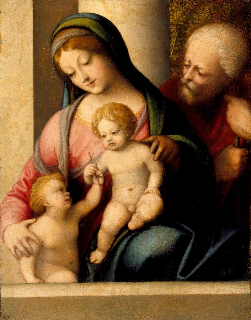 Hellig Familie og Sankt Johannes - Antonio da Correggio