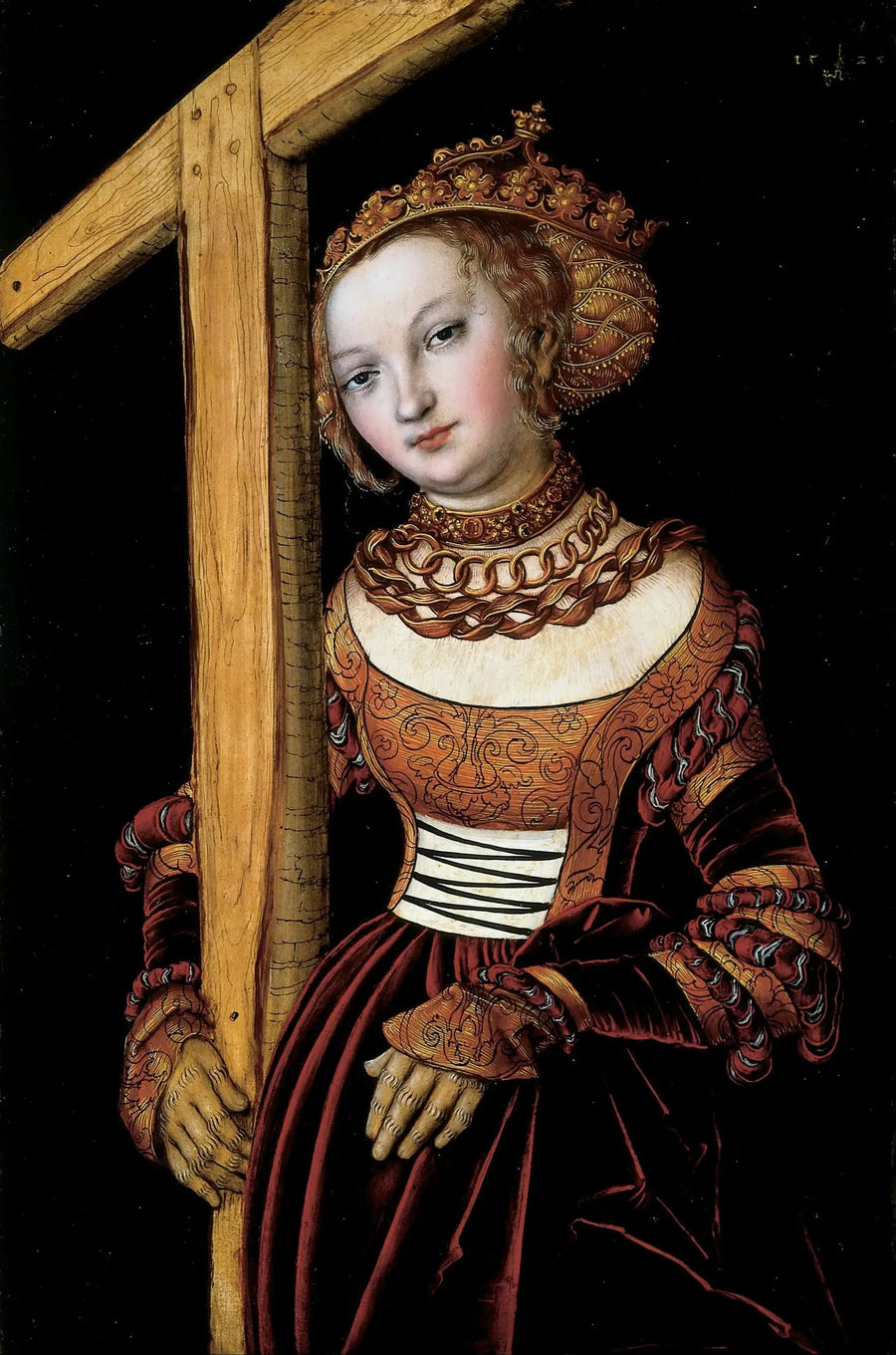 Sainte Hélène med Korset - Lucas Cranach den Ældre