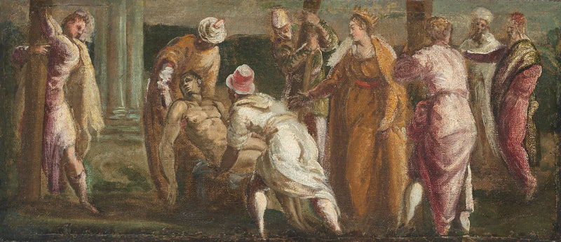 Sainte Hélène, der bekræfter den sande kors - Jacopo Tintoretto