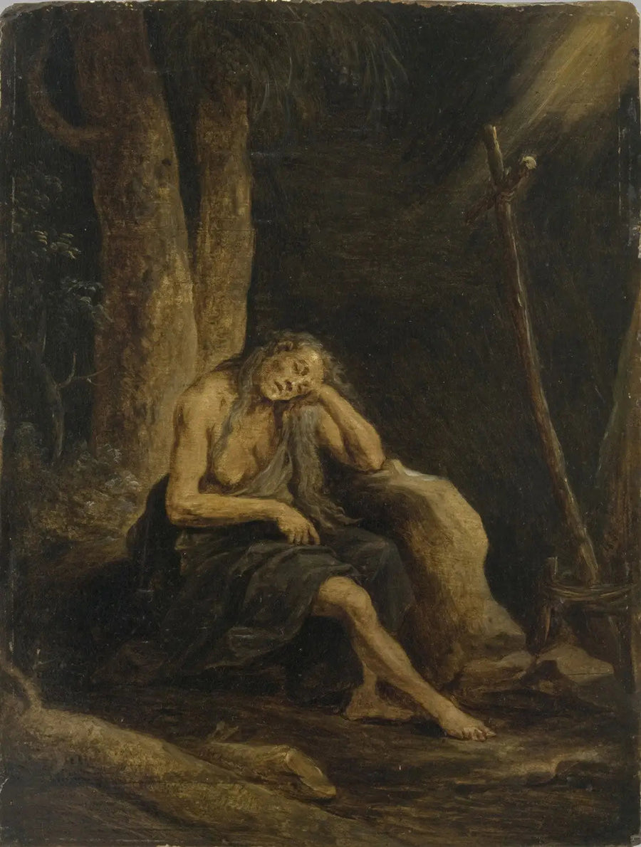 Sainte Marie d'Égypte au désert - David Teniers den Yngre
