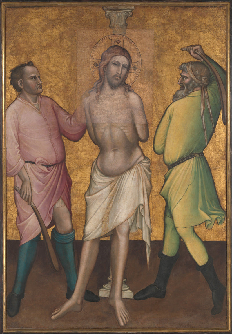 Sainte Marie-Madeleine holder et kors ; (på bagsiden) Piskningen - Spinello Aretino