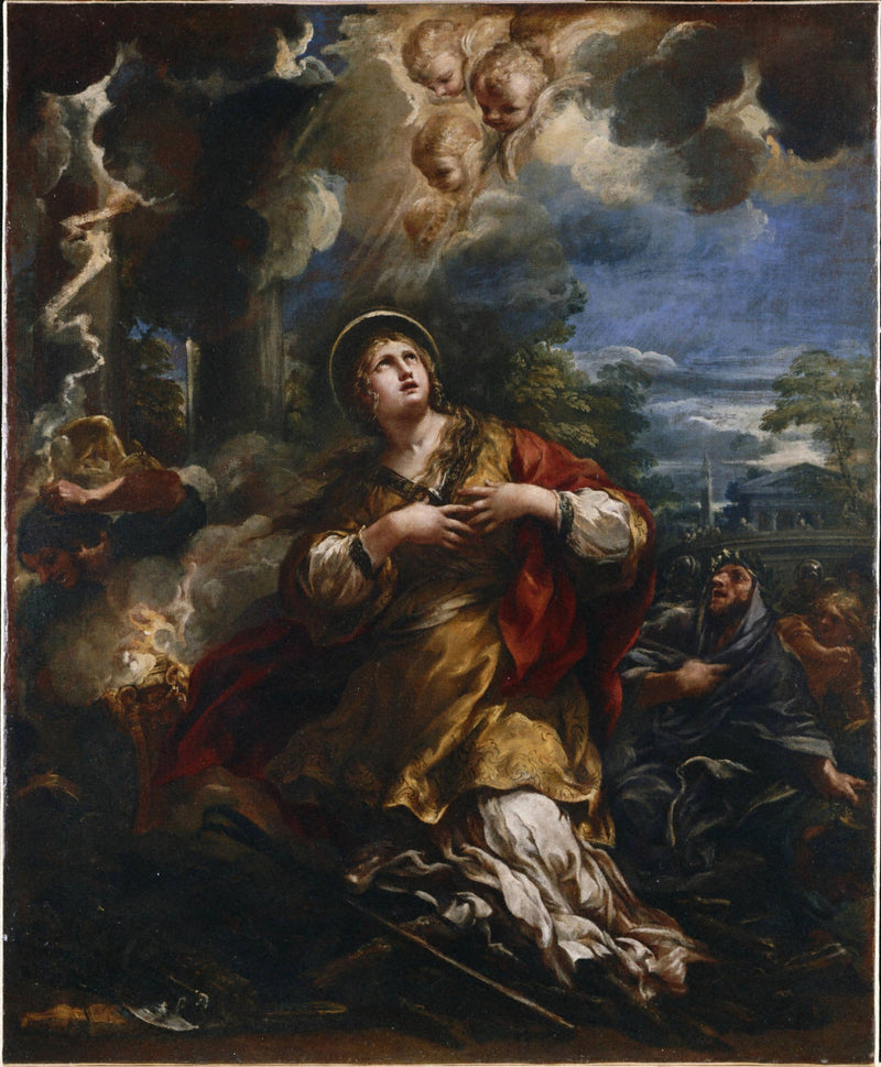 Sainte Martine nægter at tilbede afguder - Pietro da Cortona