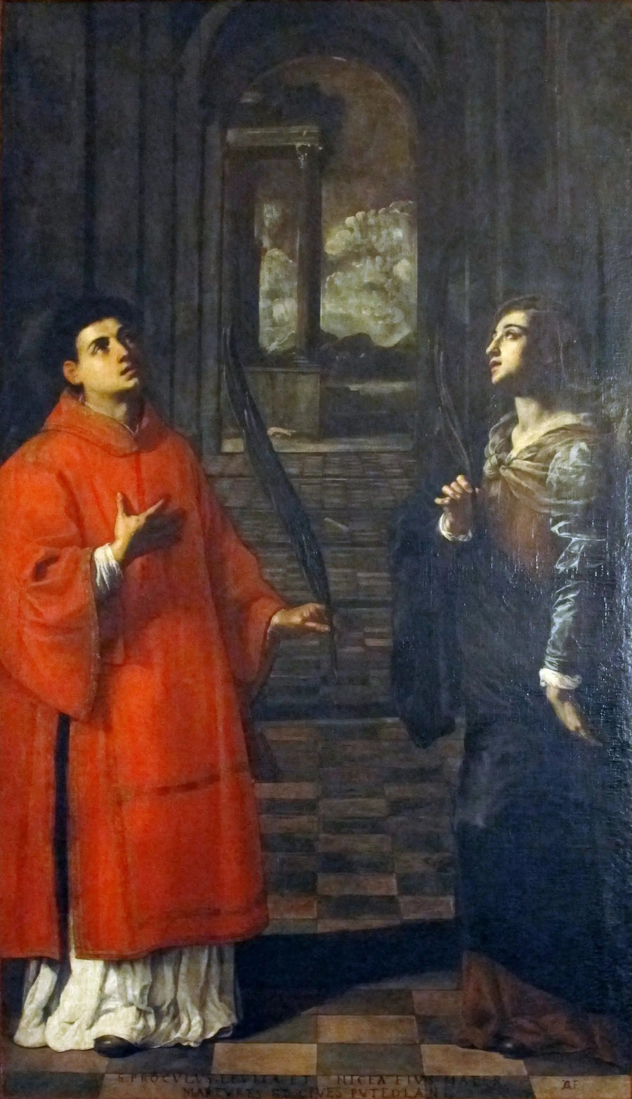 Sainte Procule de Pouzzoles og hendes mor af Santa Nicée - Artemisia Gentileschi