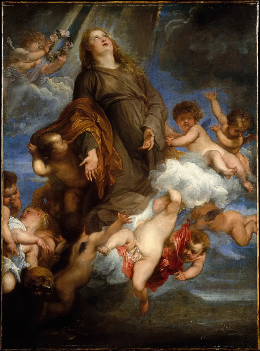 Sainte Rosalie mellemmand for pestoforfulgte i Palermo - Antoine van Dyck