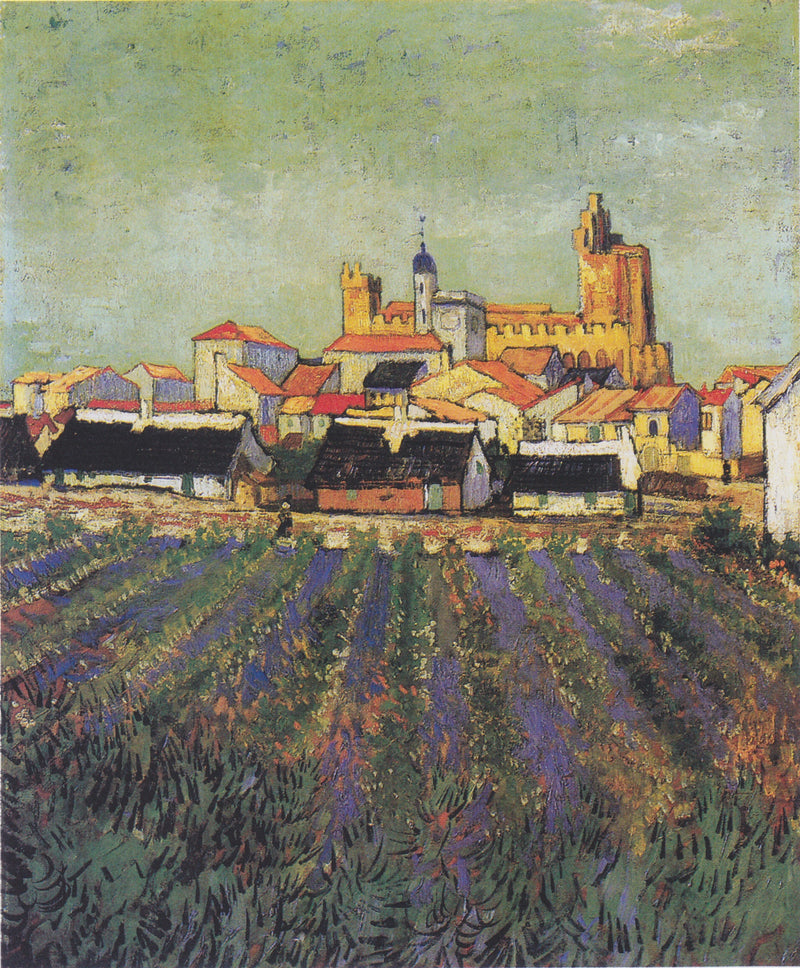 Udsigt over Saintes-Maries-de-la-Mer - Vincent van Gogh