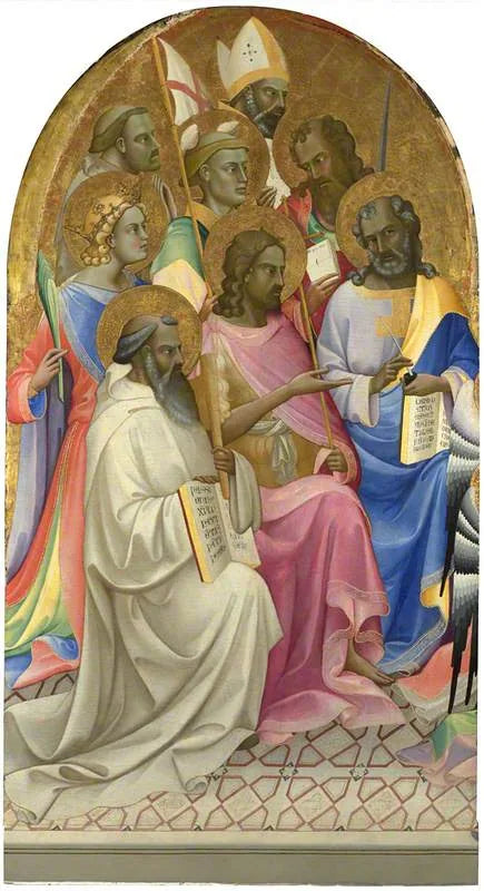 Saints adorateurs : Panneau principal gauche - Lorenzo Monaco image 1 reproduction de peinture à l’huile