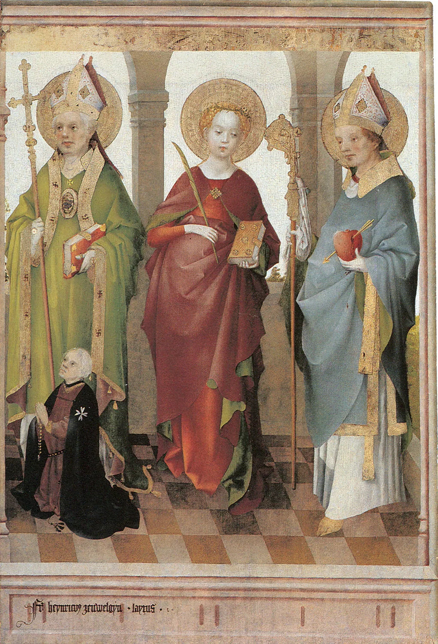 Saints Ambroise, Cécile og Augustin - Stefan Lochner