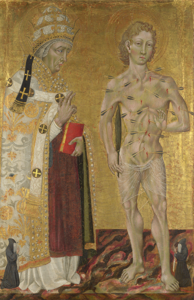 Saints Fabien og Sébastien - Giovanni di Paolo