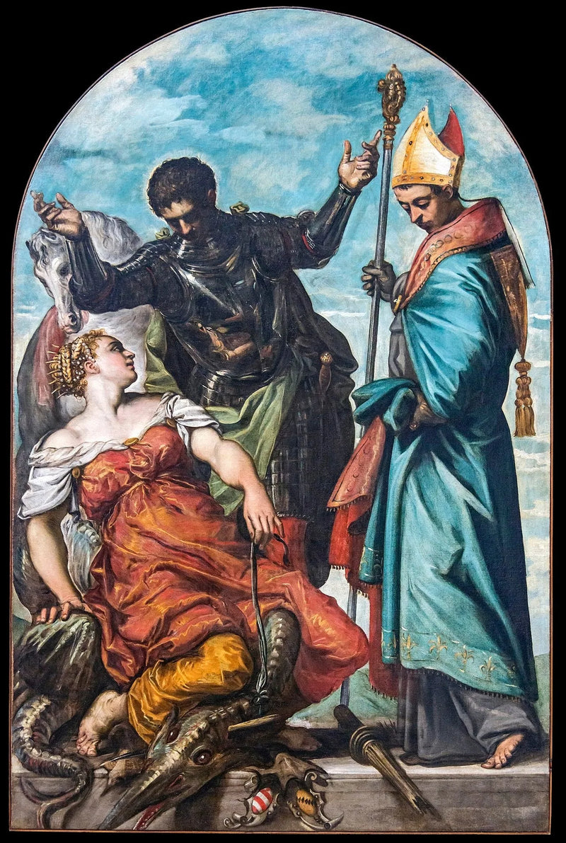 Saint Georges og Louis de Toulouse - Jacopo Tintoretto