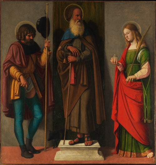 Sankt Roch, Antoine Abbé og Lucie - Cima da Conegliano