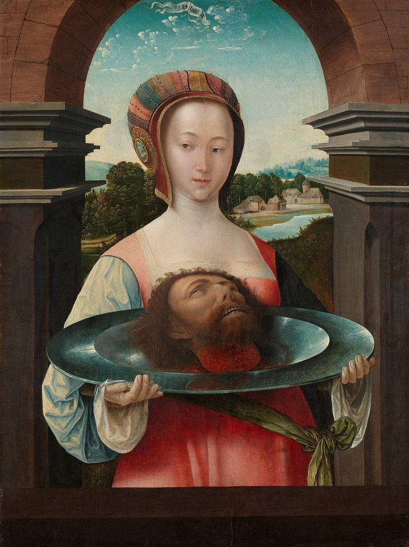 Salomé med Johannes Døberens hoved - Jacob Cornelisz van Oostsanen