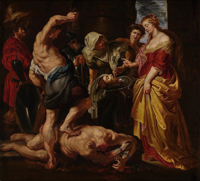 Salomé modtager Johannes Døberens hoved fra bøddelen - Peter Paul Rubens