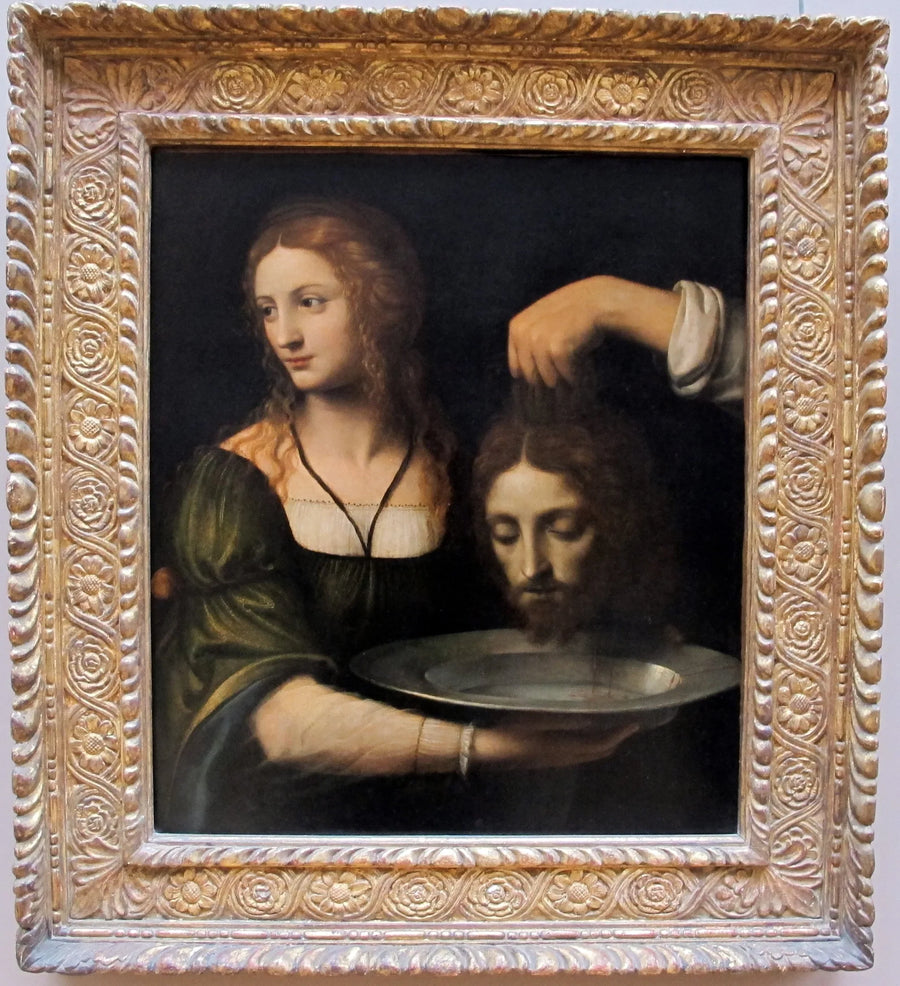 Salomé modtager hovedet af Johannes Døberen - Bernardino Luini