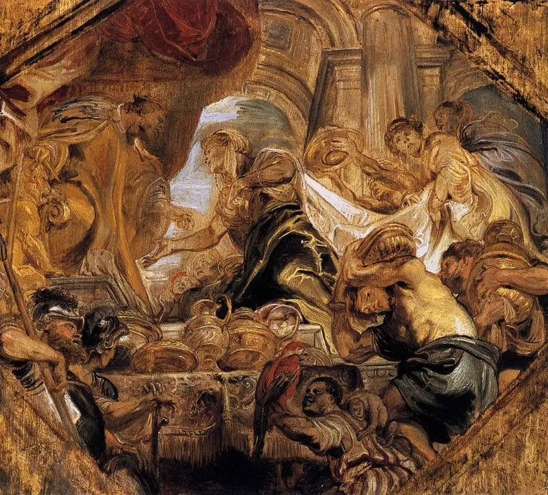 Salomon og dronningen af Saba - Peter Paul Rubens