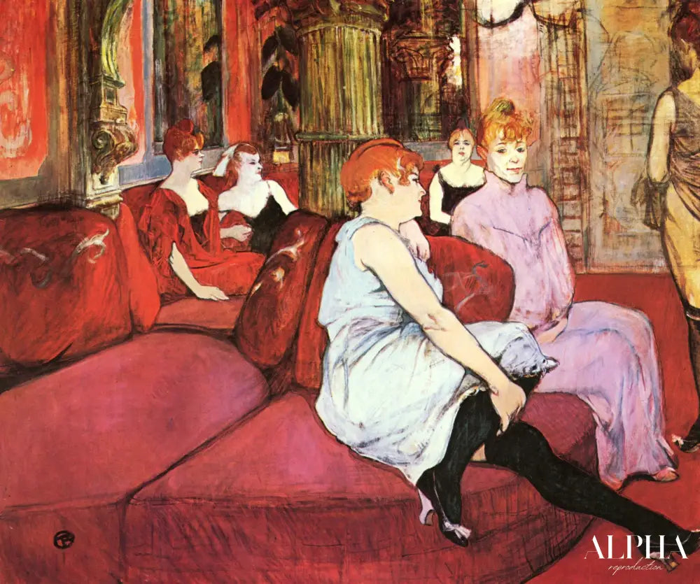 Salon de la rue des Moulins - Toulouse Lautrec - Reproductions de tableaux et peintures haut de gamme