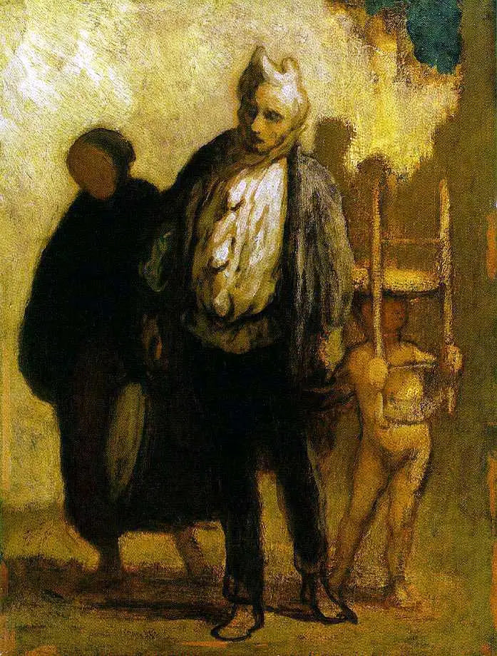 Vandrede gøgler - Honoré Daumier