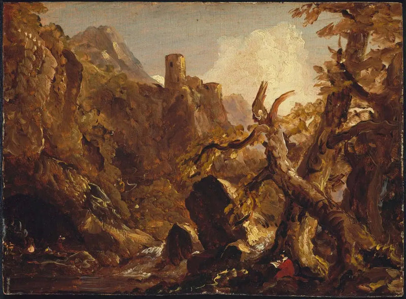 Salvator Rosa tegner banditter - Thomas Cole