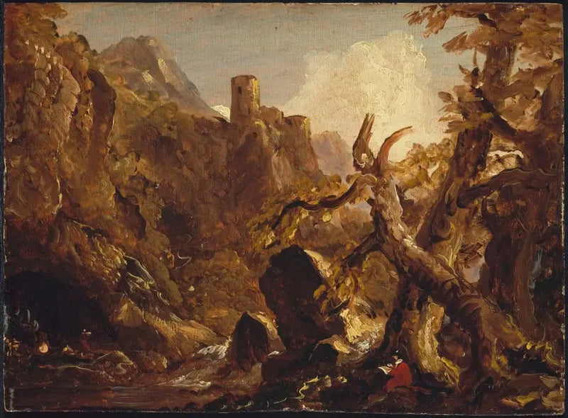 Salvator Rosa tegner banditter - Thomas Cole