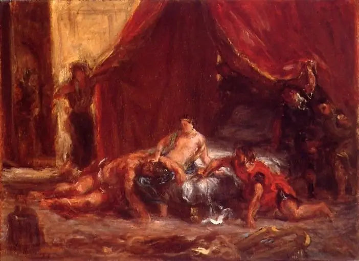 Samson og Delilah - Eugène Delacroix