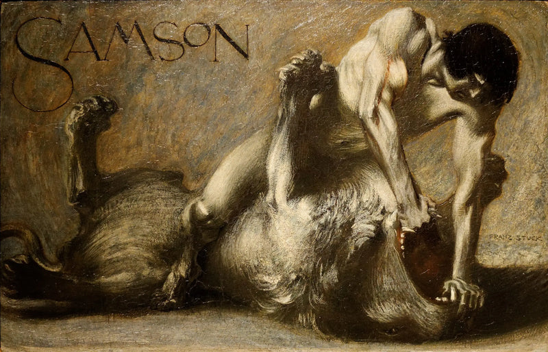 Samson. Kampen med Løven - Franz Von Stuck
