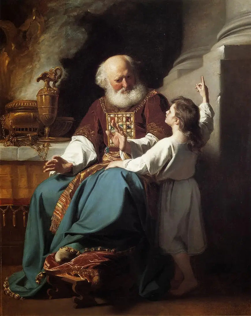 Samuel, der rapporterer til Eli Guds domme over Eli's hus - John Singleton Copley