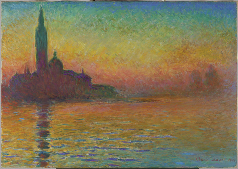 San Giorgio Maggiore i skumringen W1768 - Claude Monet