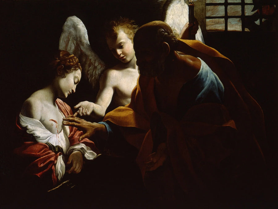 Sant'Agata i fængsel af Giovanni Lanfranco - Giovanni Lanfranco