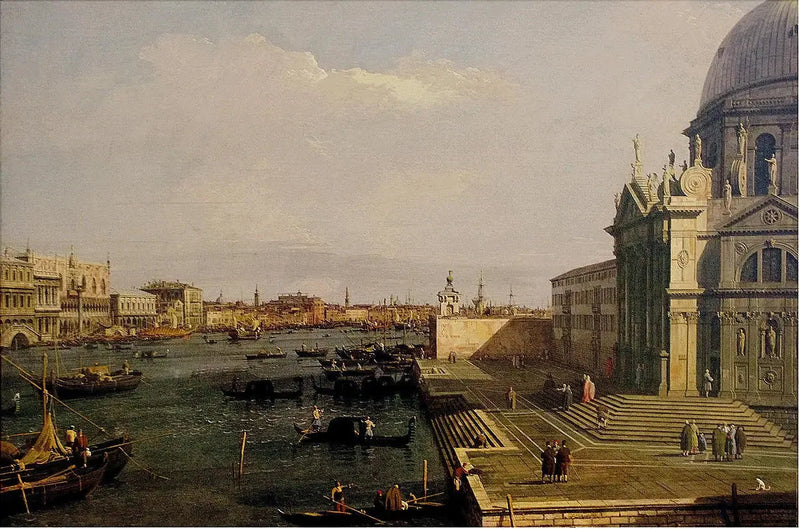 Santa Maria della Salute og Riva degli Schiavoni, Venedig - Canaletto