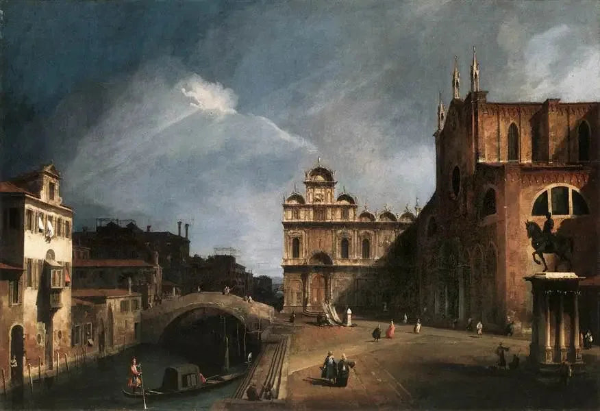 Santi Giovanni et Paolo og San Marco-skolen - Canaletto
