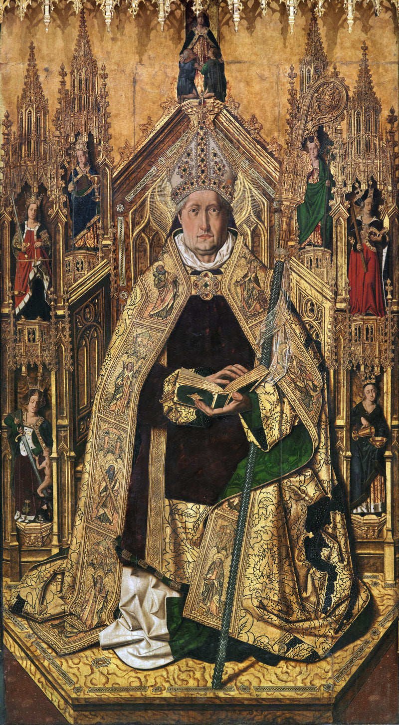 Santo Domingo de Silos indsat som biskop, af Bartolomé Bermejo (Prado-museet) - Bartolomé Bermejo