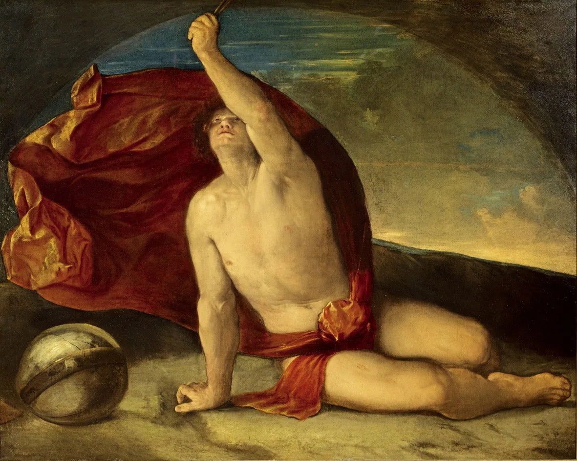 Sapiente con compasso e globo - Dosso Dossi image 1 reproduction réalisée par Alpha Reproduction
