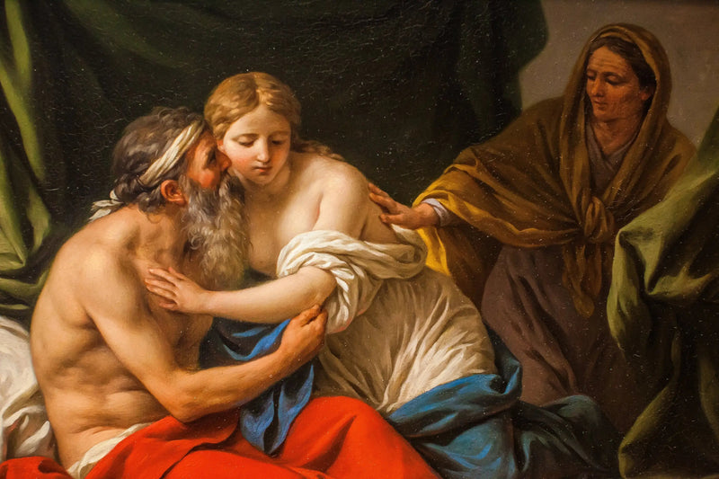 Sarah præsenterer Agar for Abraham - Louis Jean François Lagrenée