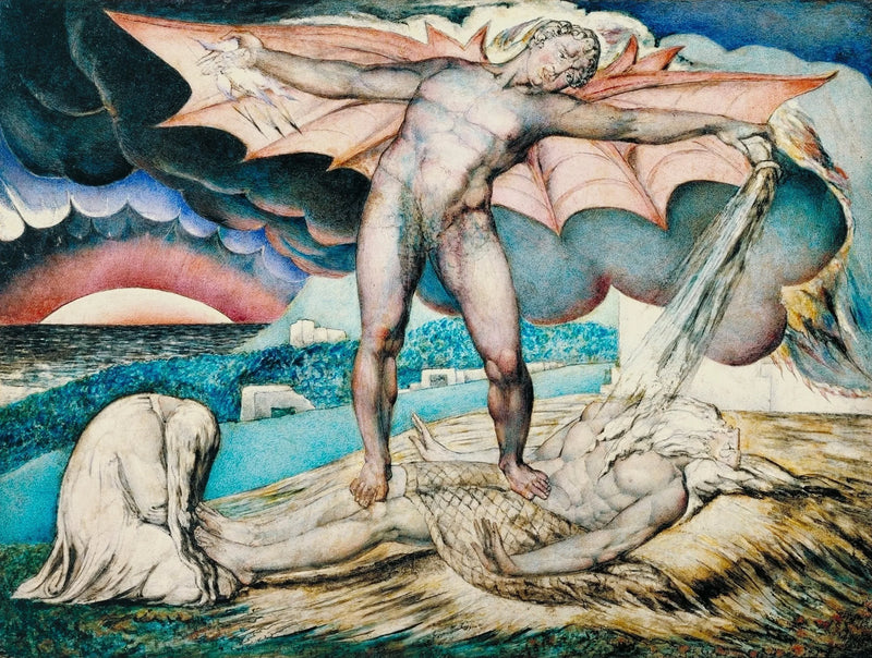 Satan straffer Job med smertefulde bylder - William Blake