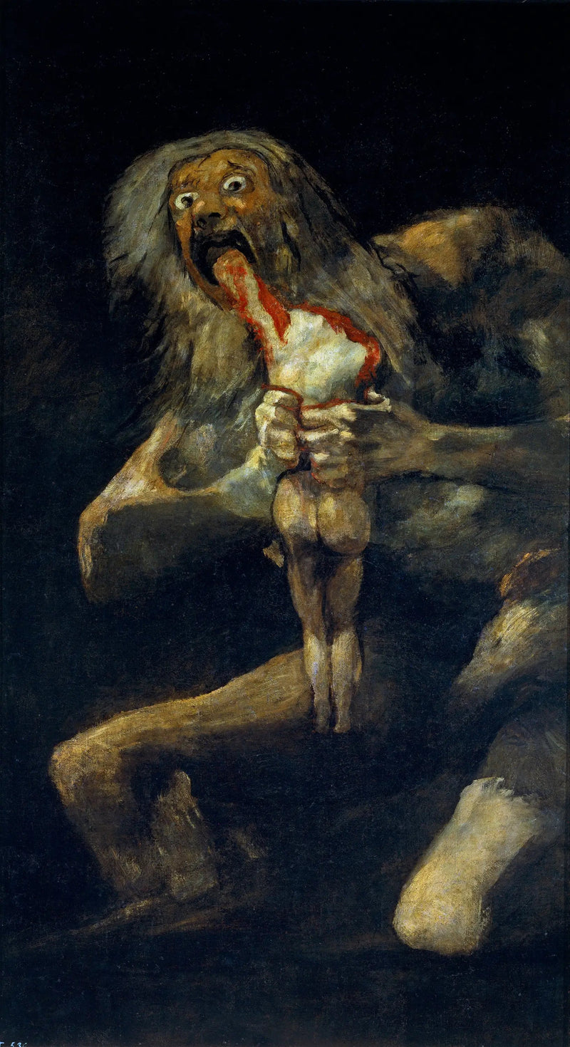 Saturnus, der fortærer et af sine børn - Francisco de Goya