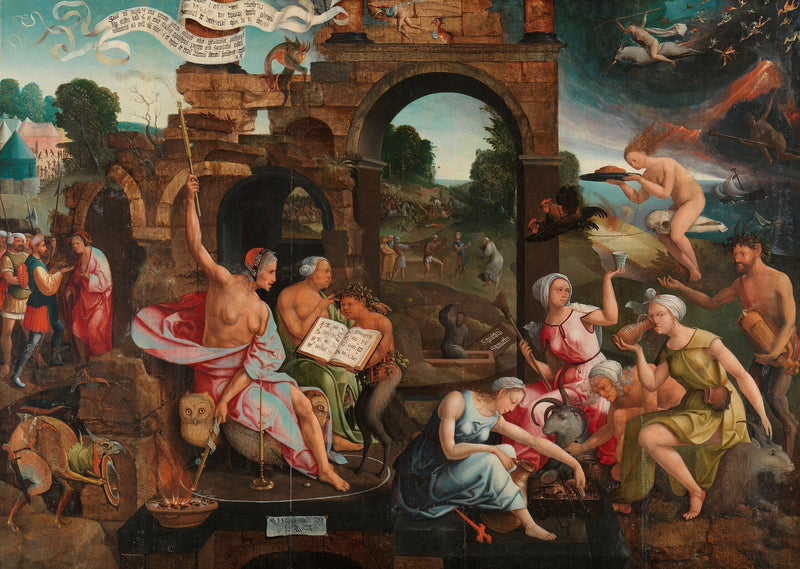 Saül og heksen fra Endor - Jacob Cornelisz van Oostsanen