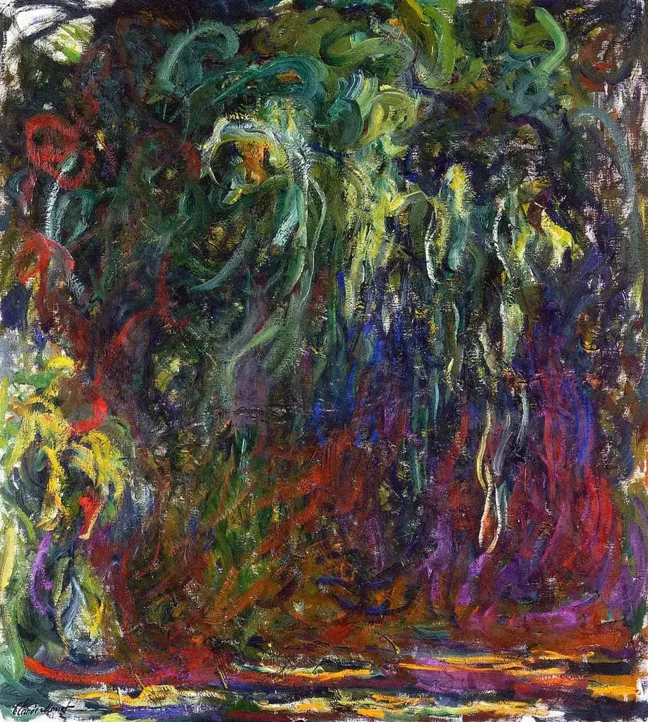 Grædende pil, Giverny - Claude Monet