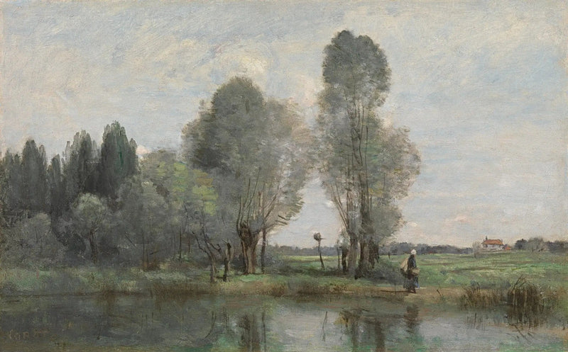 Solsikker nær en bæk. Limousin - Jean-Baptiste Camille Corot