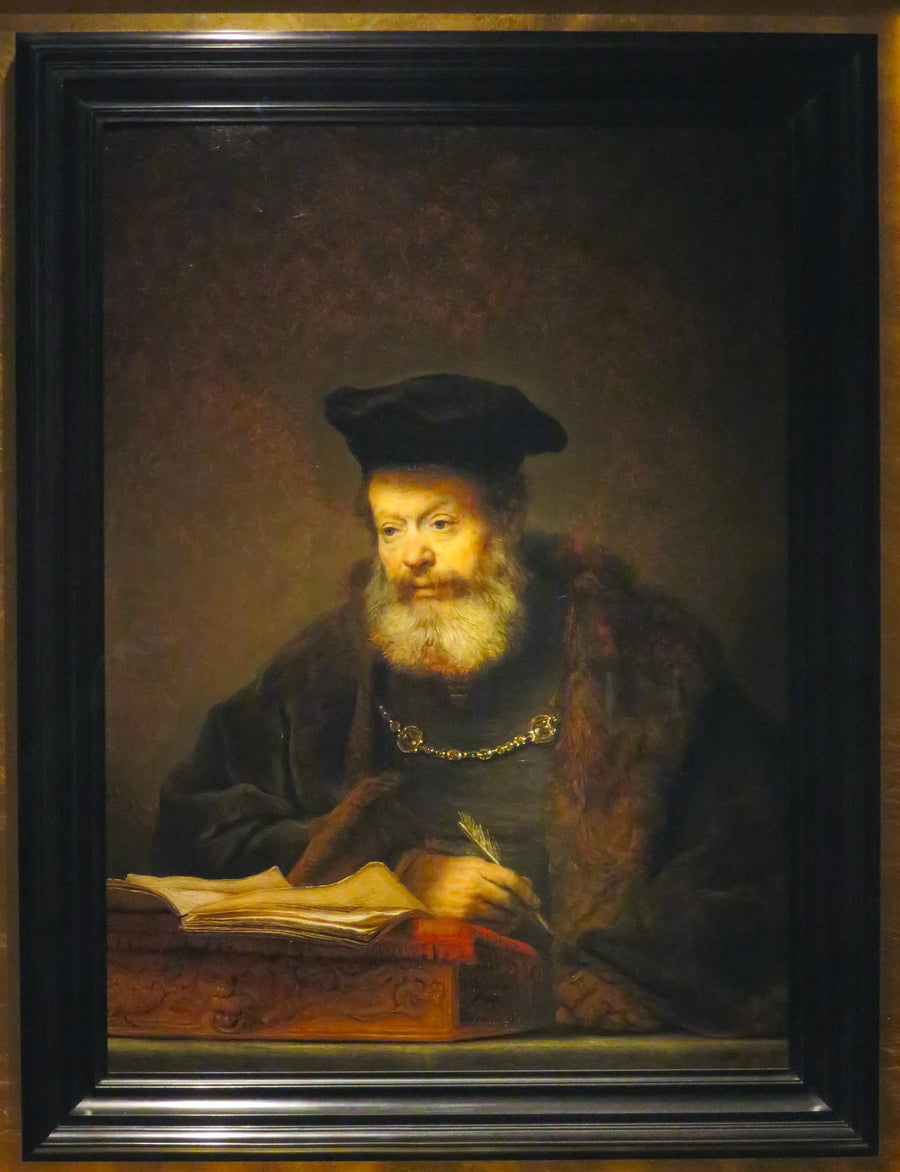 Lærd ved sit arbejdsbord - Rembrandt